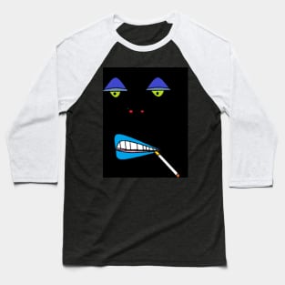 Black face Baseball T-Shirt
